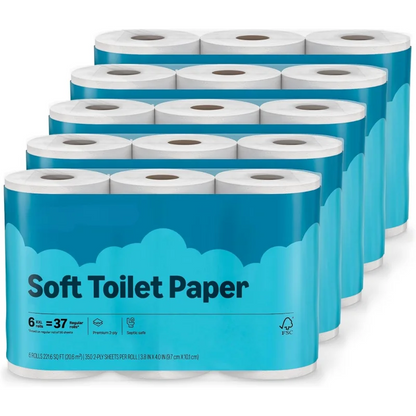 2-Ply Soft Toilet Paper, 30 Rolls, Packaging May Vary