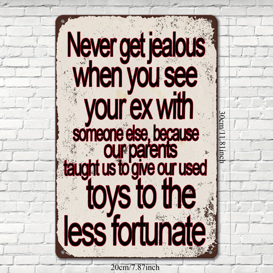 1pc Vintage Sarcastic Aluminum Wall Sculpture