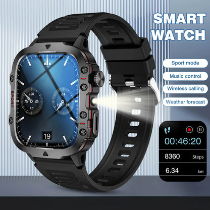 Smart Watch With Flashlight Function, Suitable For Iphone And Android Phones