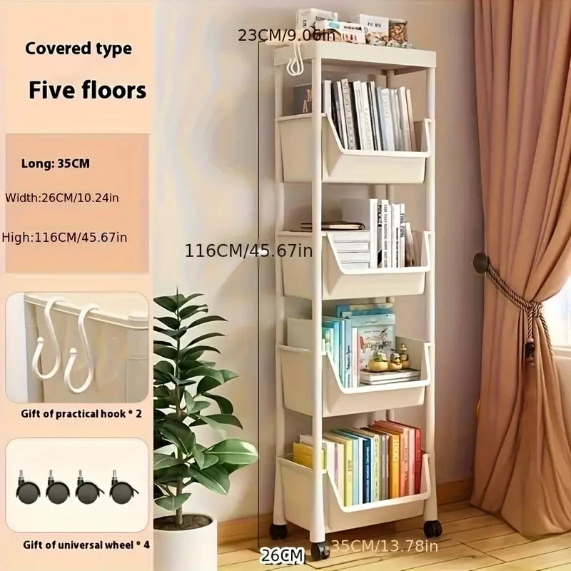 5-tiers storage shelves ,  rolling cart,organization and storage,