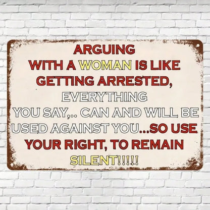 1pc Metal Vintage Sign-Distinctive Humorous Design