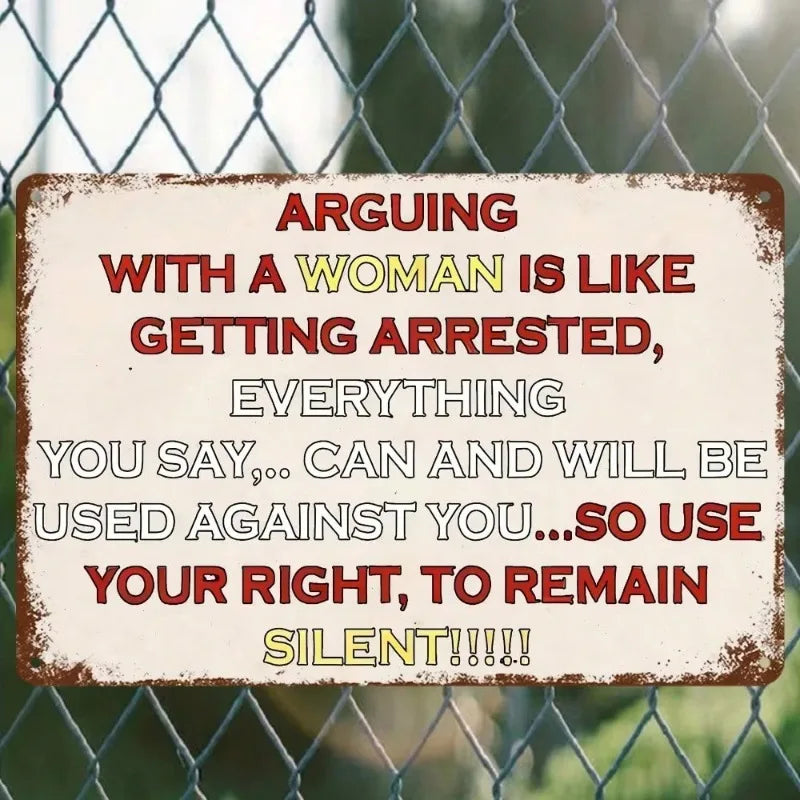 1pc Metal Vintage Sign-Distinctive Humorous Design