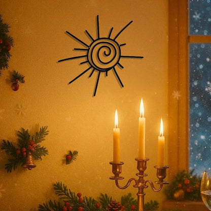 Sunburst Metal Wall Art – Large Bohemian Deco
