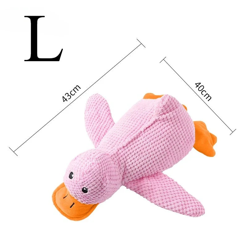 Plush Companion Sleeping Duck Dog Toys for Small Large Dogs Bite Resistant Teeth