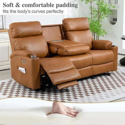 RPD4-3 seater recliner. PU leather recliner sofa