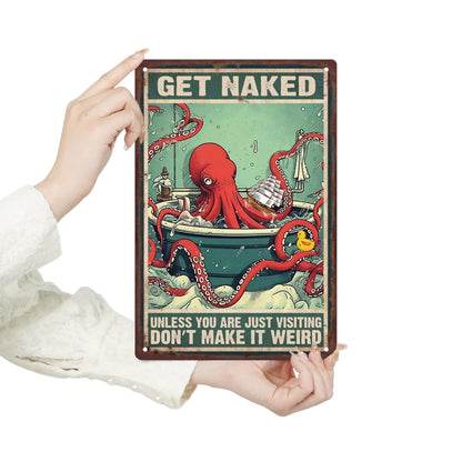 1 Piece Octopus Signs, Metal Decor