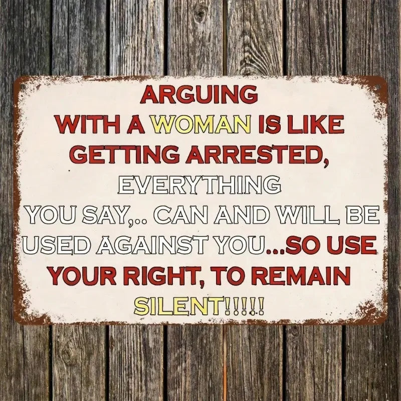 1pc Metal Vintage Sign-Distinctive Humorous Design