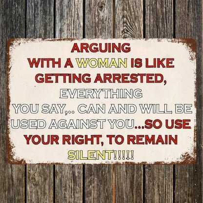 1pc Metal Vintage Sign-Distinctive Humorous Design