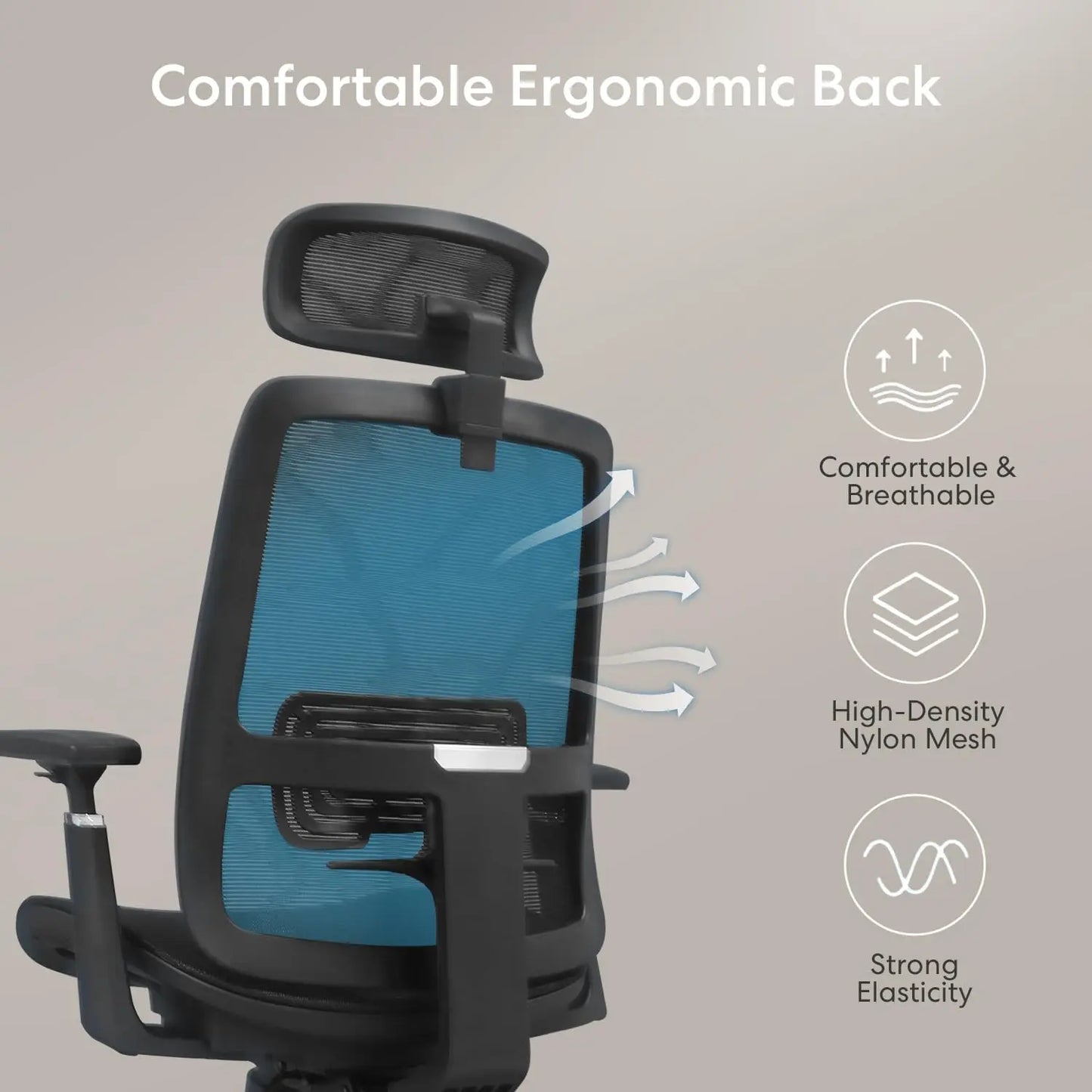 New Ergonomic Adjustable Lumbar Support Chair 120°Tilt High Back with Soft Flip Up Arms