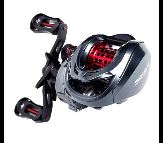 Baitcasting Fishing Reel 146g Ultralight Carbon  Ceramic Bearing Double Spools Seawater