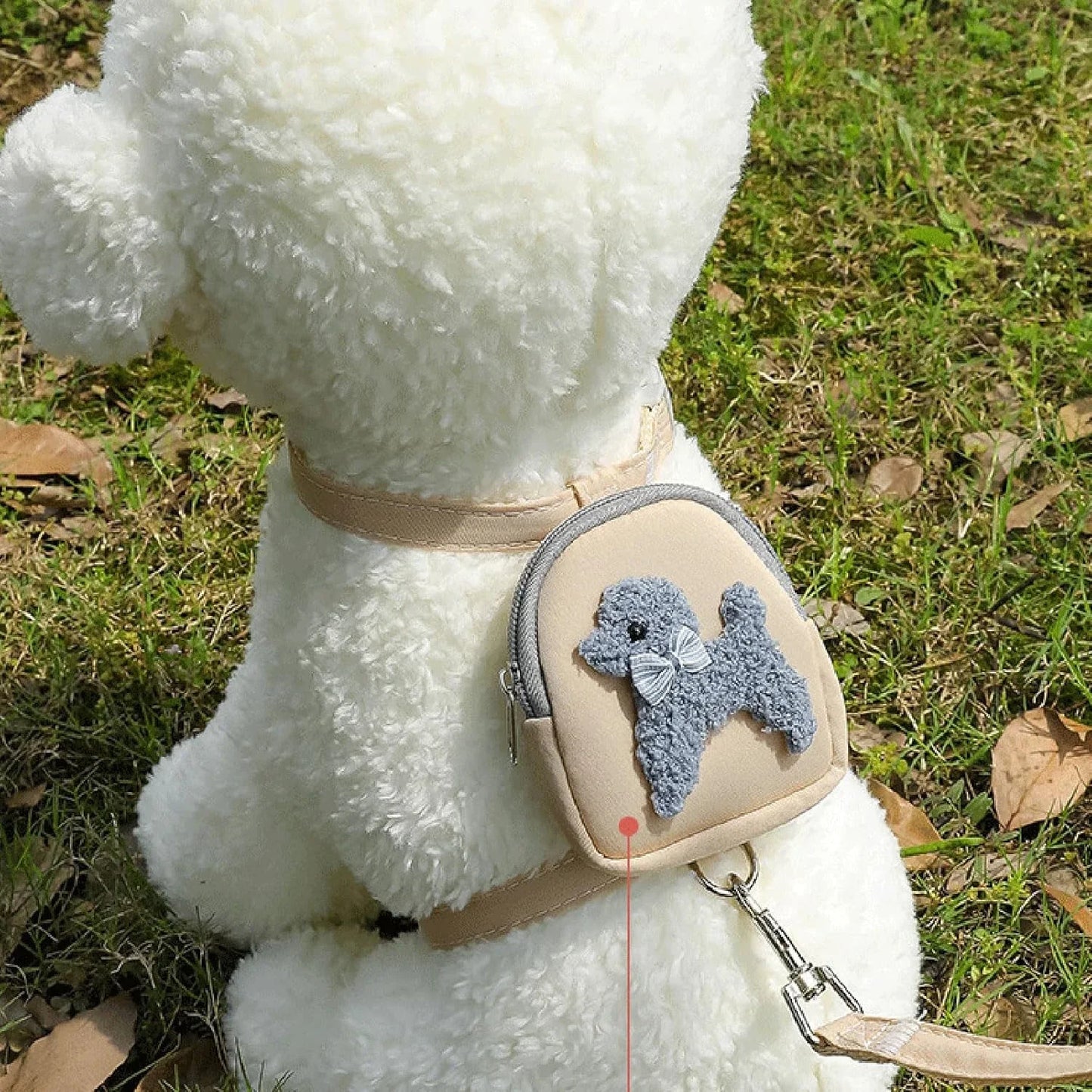 Dog Vest Harness Adjustable Chest  Puppy Outdoor Walking Leash with Cute Snack-Bag Dog Harness