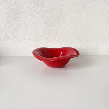 Ins Ceramic Saucer Korean Style Dessert Yogurt Oats Bowl Cream Color Fruit
