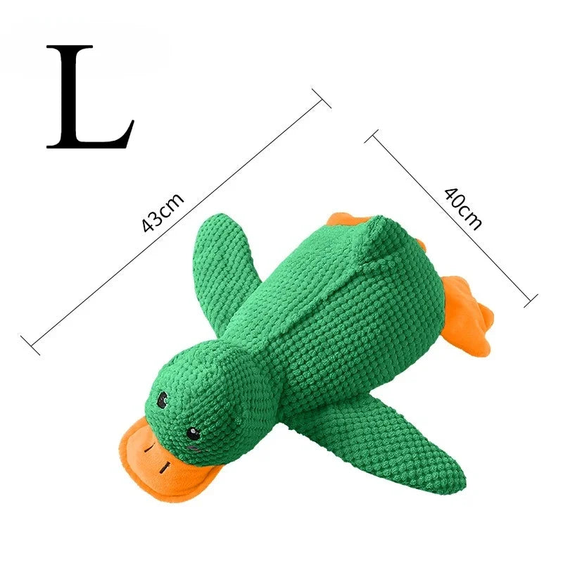 Plush Companion Sleeping Duck Dog Toys for Small Large Dogs Bite Resistant Teeth