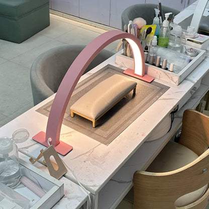 22-inch desk lamp, half-moon LED light, three colors of light, adjustable brightness