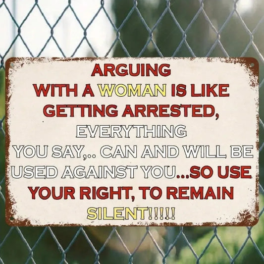 1pc Metal Vintage Sign-Distinctive Humorous Design