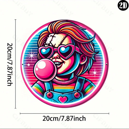 8x8" Chucky Horror Metal Sign,Halloween Gift,Wall Sculpture