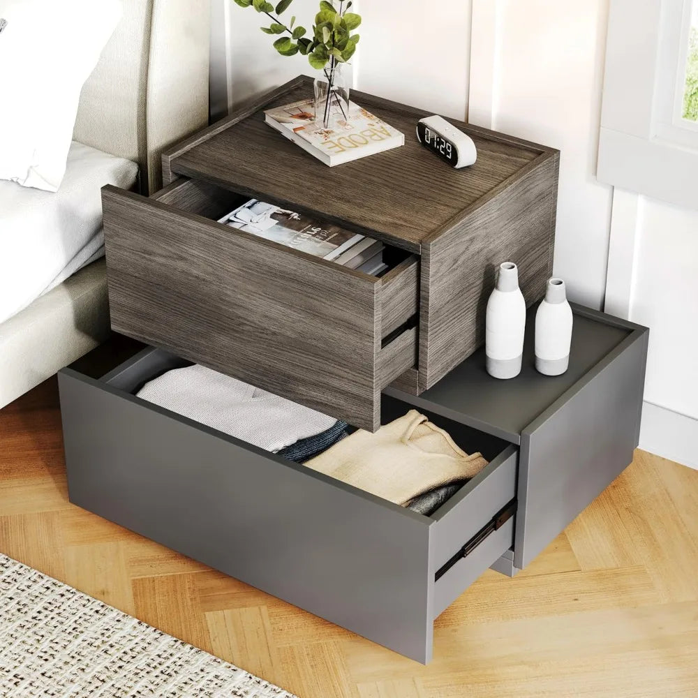 Modern Nightstand Stackable Storage Drawers,Cabinet,