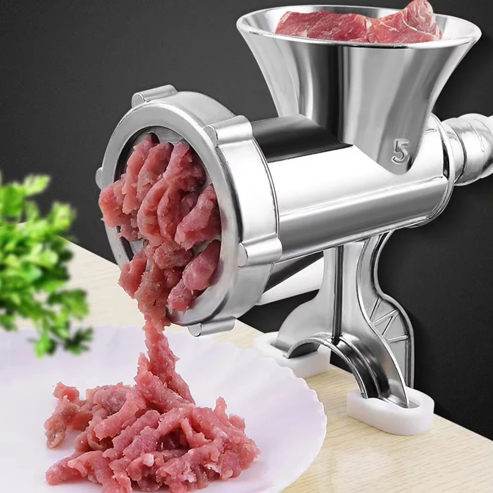 Stainless Steel Manual Meat Grinder, Multifunction Pasta Maker