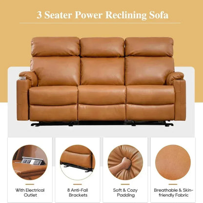 RPD4-3 seater recliner. PU leather recliner sofa