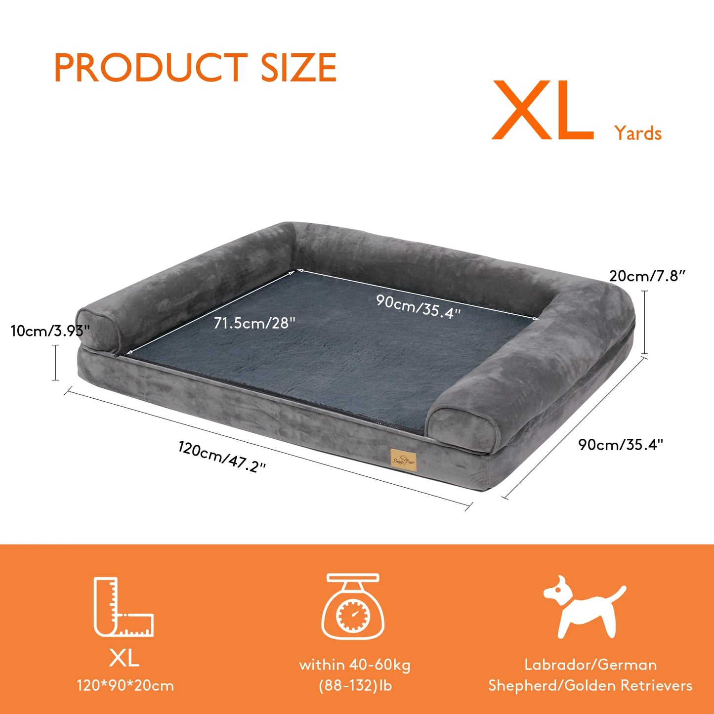 Dog Bed Extra Large Orthopedic Pet Mattress Couch Sleeping Bed
