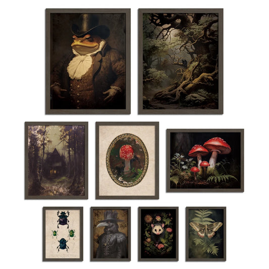 9pc Gothic Style Canvas Printing,Wall Art Decoration