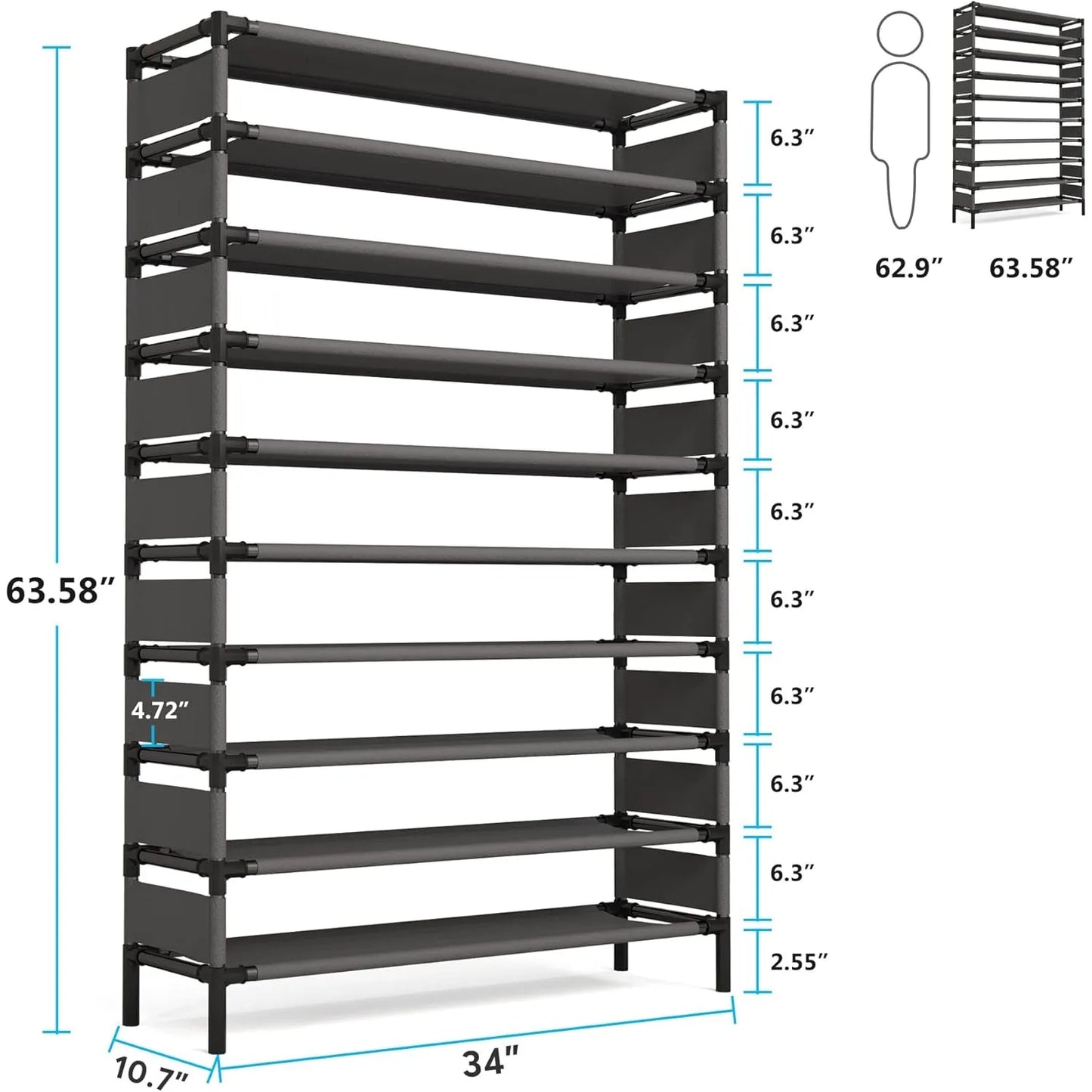 Large Capacity Organizer, Shelf for 50 Pairs of shoes