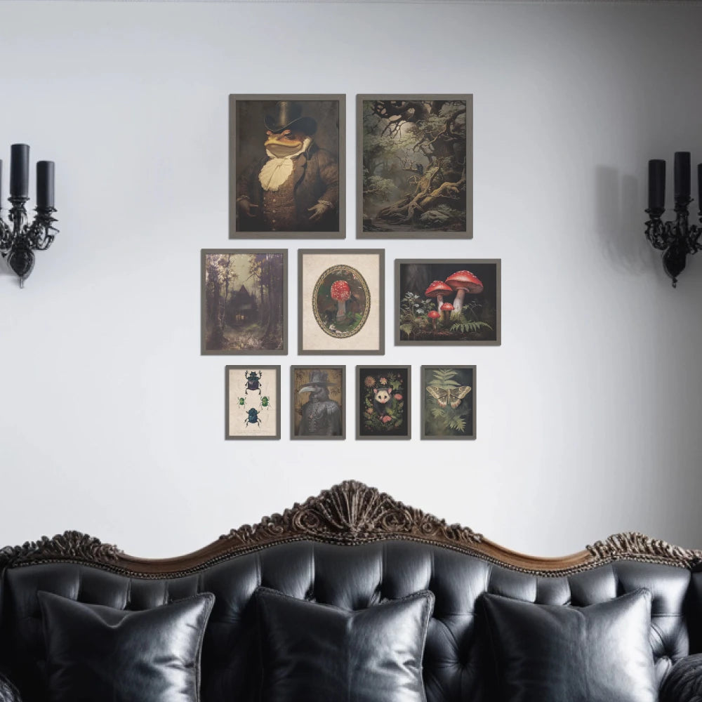 9pc Gothic Style Canvas Printing,Wall Art Decoration