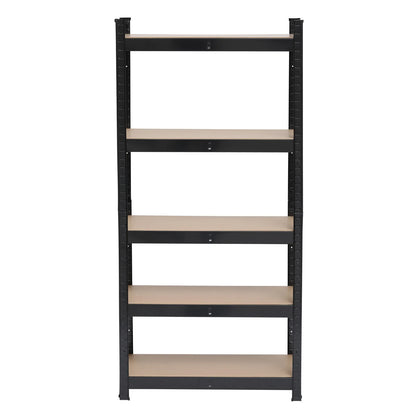 5 Tier Heavy Duty Black Metal Shelving Garage Storage