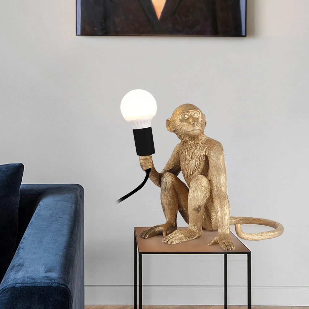 Sitting Monkey Light Indoor Table Lamp