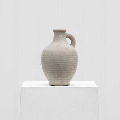 Indoor Ceramic Handled Jug Antique Style European Decor  7 Inch