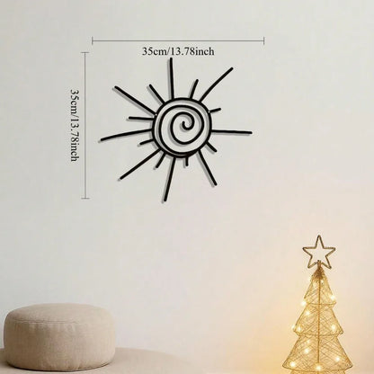 Sunburst Metal Wall Art – Large Bohemian Deco