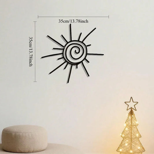 Sunburst Metal Wall Art – Large Bohemian Deco