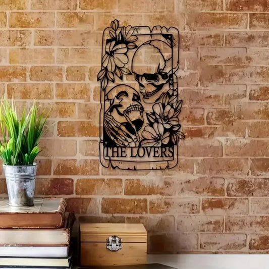 Bohemian-Gothic Metal Skull Wall Art