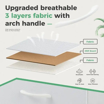 Dresser 9 Fabric Storage Drawer Wardrobe Tall Chest Organizer