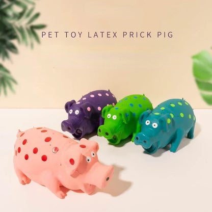 Squeaky Pig Dog Toy Durable Rubber Pig Squeaker Dog Puppy Chew Toys