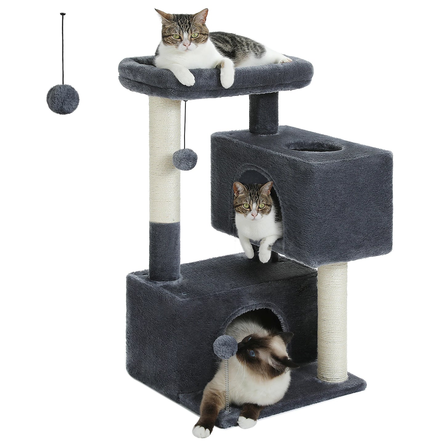 Multi Level Cat Tree Tower,  Large Condo for Indoor Kitten Bed