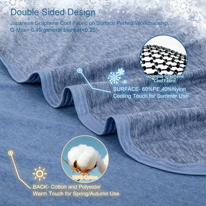 1PC Cooling Blanket  Lightweight Summer Cold Thin  Soft Blanket
