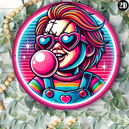 8x8" Chucky Horror Metal Sign,Halloween Gift,Wall Sculpture