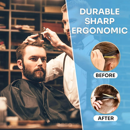 12PCS Salon-Grade Hair Cutting Kit, - Stainless Steel Barber Shears,