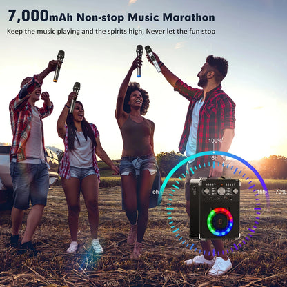 Portable Karaoke  Bluetooth Speaker, Suitable for Outdoor Activities, Parties