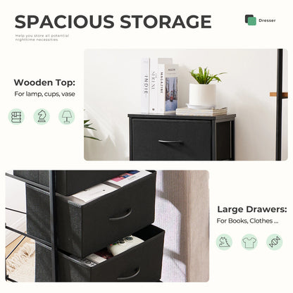 4 Fabric Drawer Cabinet with Steel Frame Assembly