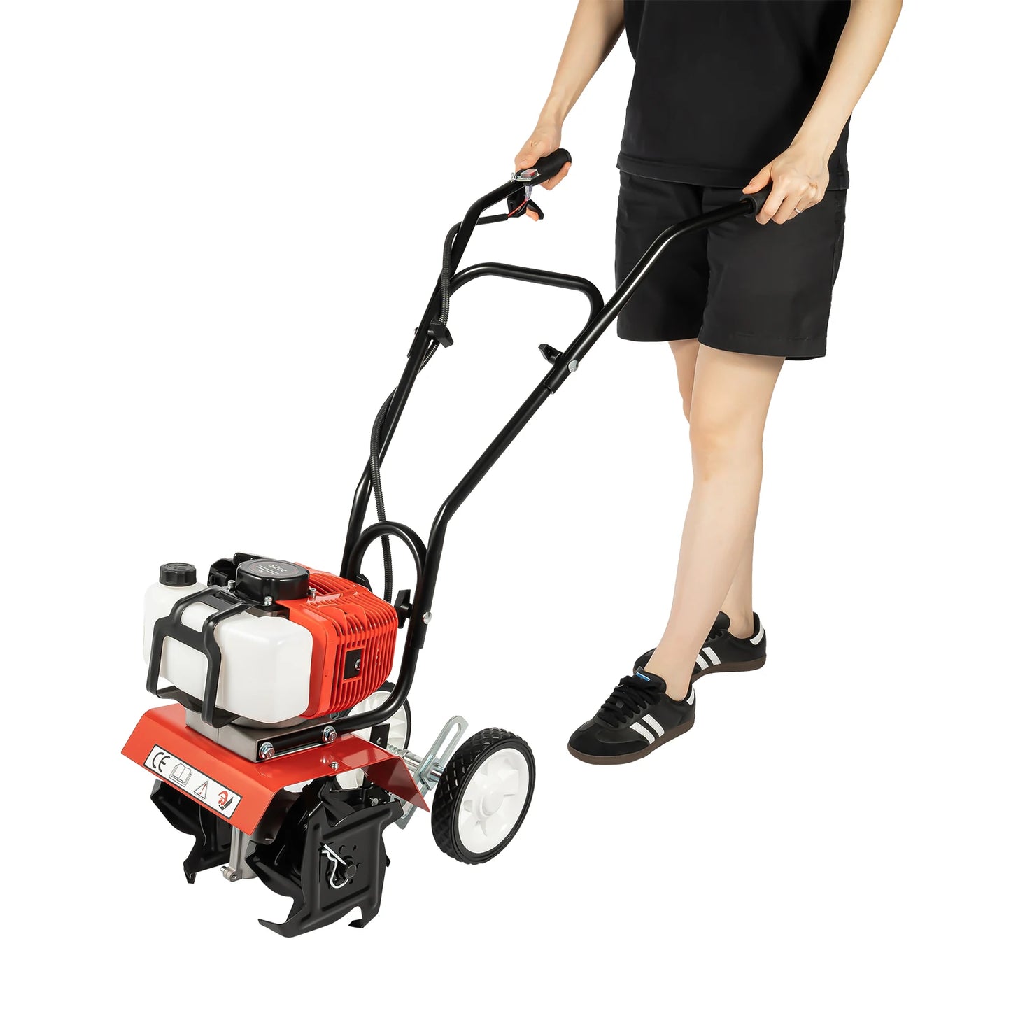 52CC Farm Cultivator Scarifier Garden Tiller Gasoline Tool Soil Loosening 4 Blades 1700W