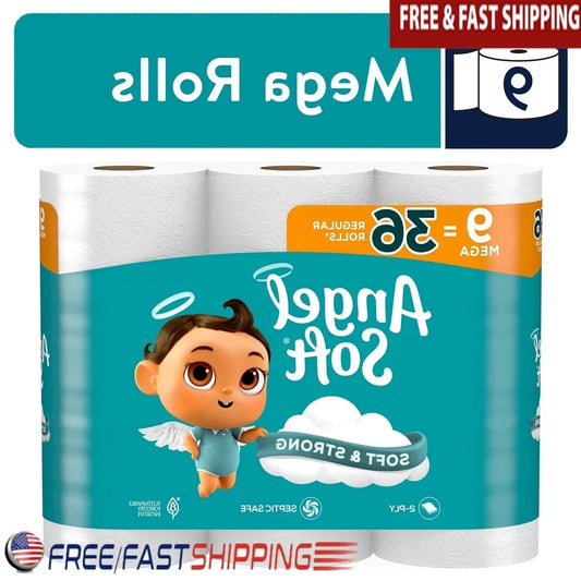 Long Lasting 2-Ply Toilet Tissue 9 Mega Rolls 320 Sheets