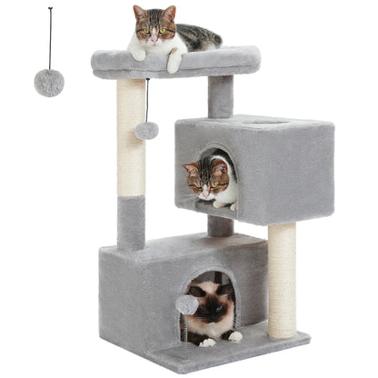 Multi Level Cat Tree Tower,  Large Condo for Indoor Kitten Bed