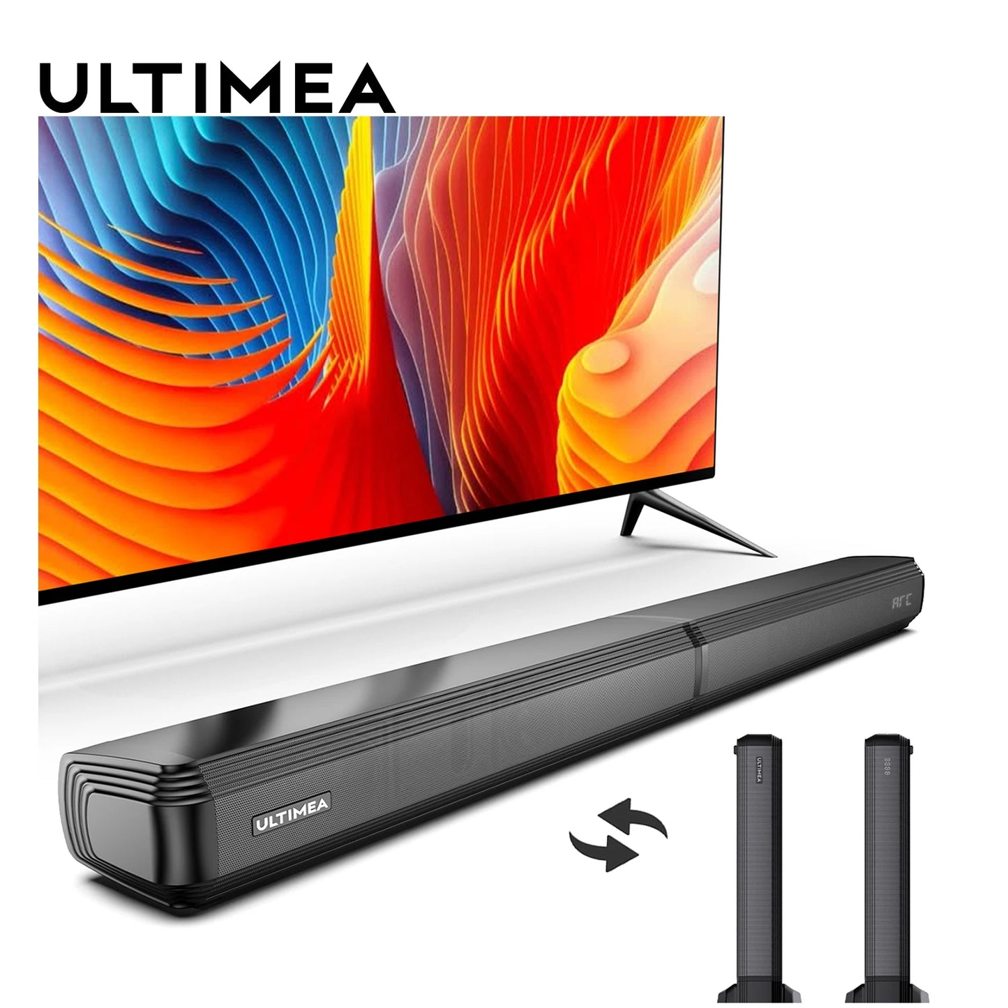 Soundbar, Peak Power 100W, 2-in-1 Detachable Bluetooth