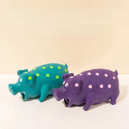 Squeaky Pig Dog Toy Durable Rubber Pig Squeaker Dog Puppy Chew Toys
