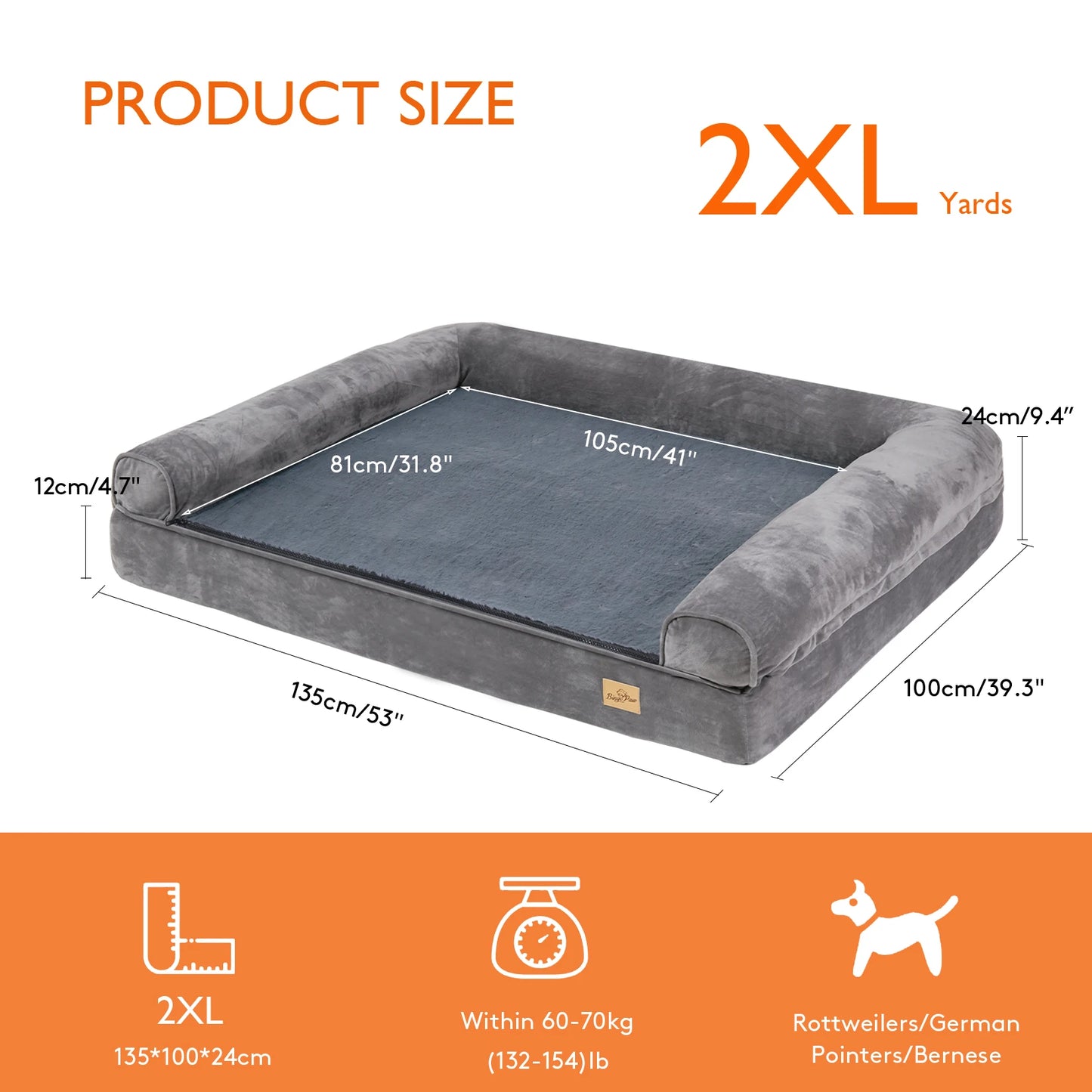 Dog Bed Extra Large Orthopedic Pet Mattress Couch Sleeping Bed