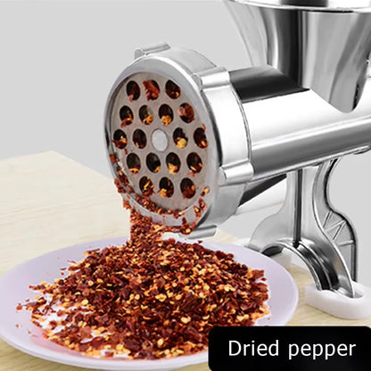Stainless Steel Manual Meat Grinder, Multifunction Pasta Maker