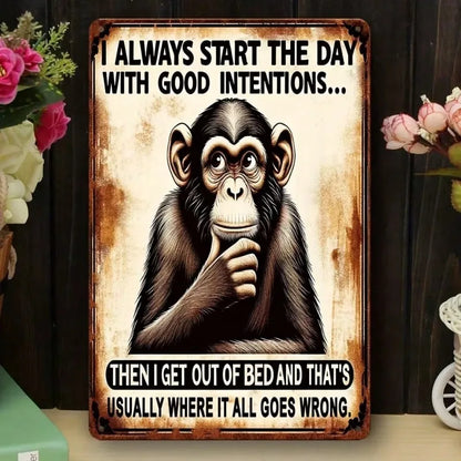 Funny Sarcastic Metal Vintage Wall, Art Plaque