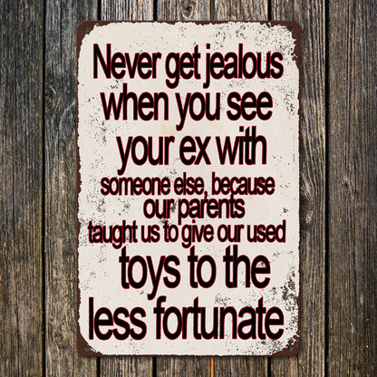 1pc Vintage Sarcastic Aluminum Wall Sculpture